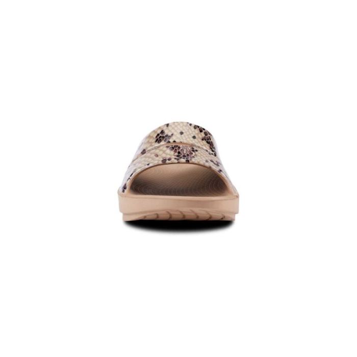 Oofos Canada Women's OOahh Luxe Slide Sandal - Desert Snake