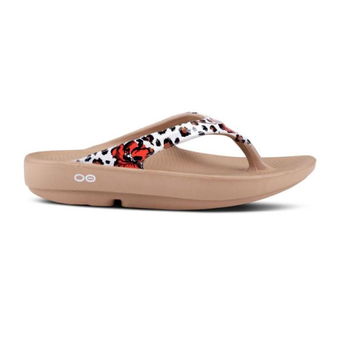 Oofos Canada Women's OOlala Limited Sandal - Leopard Flora