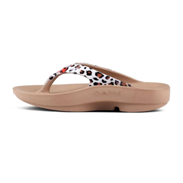 Oofos Canada Women's OOlala Limited Sandal - Leopard Flora