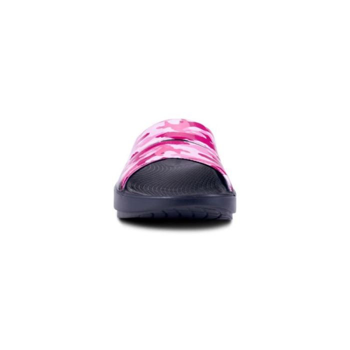 Oofos Canada Women's OOahh Luxe Slide Sandal - Project Pink Camo