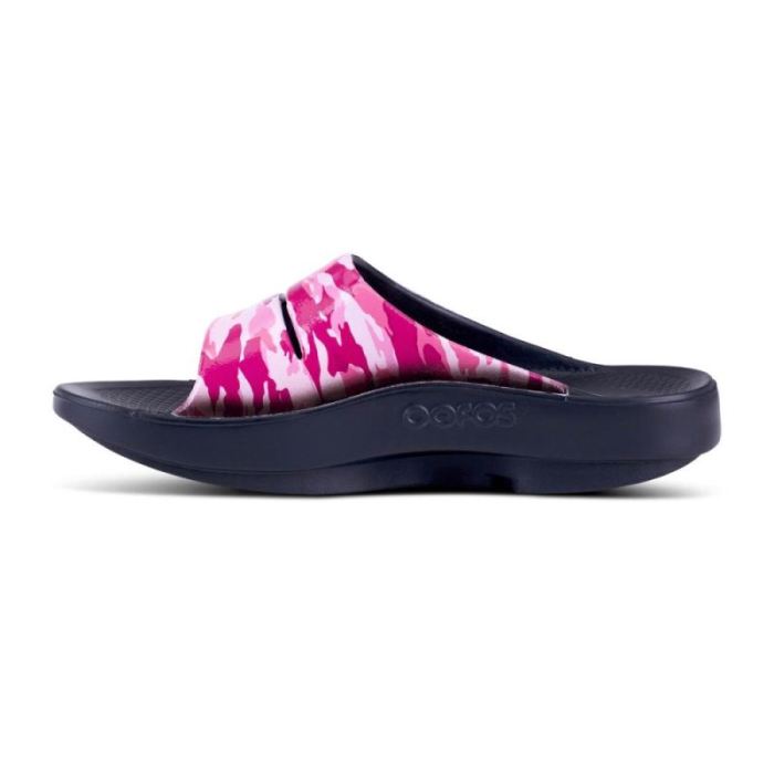 Oofos Canada Women's OOahh Luxe Slide Sandal - Project Pink Camo