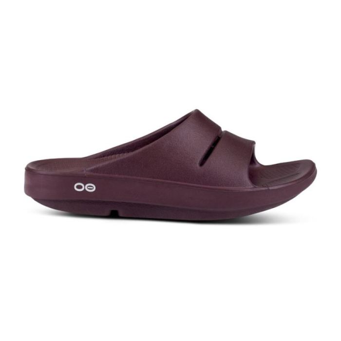 Oofos Canada Men's OOahh Slide Sandal - Cabernet