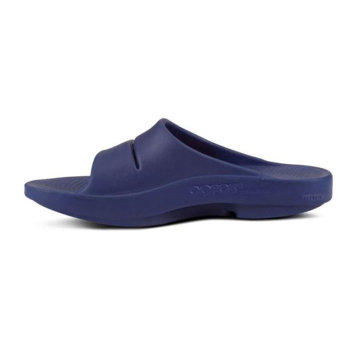 Oofos Canada Men's OOahh Sport Slide Sandal - Navy White