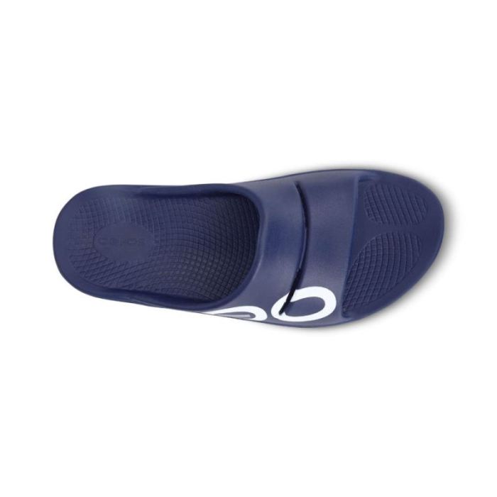 Oofos Canada Men's OOahh Sport Slide Sandal - Navy White