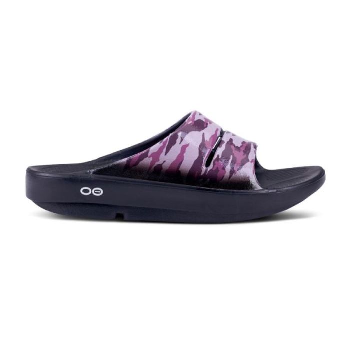 Oofos Canada Women's OOahh Luxe Slide Sandal - Purple Camo