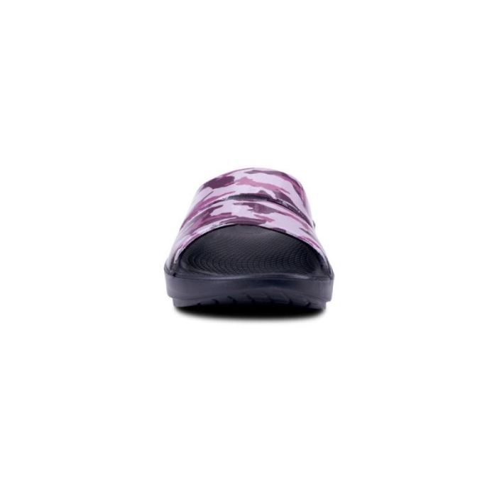 Oofos Canada Women's OOahh Luxe Slide Sandal - Purple Camo