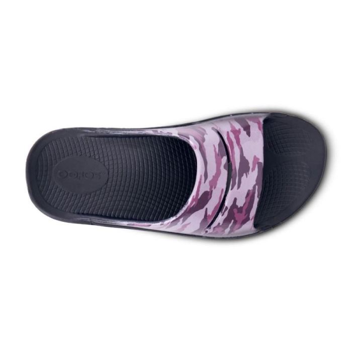 Oofos Canada Women's OOahh Luxe Slide Sandal - Purple Camo