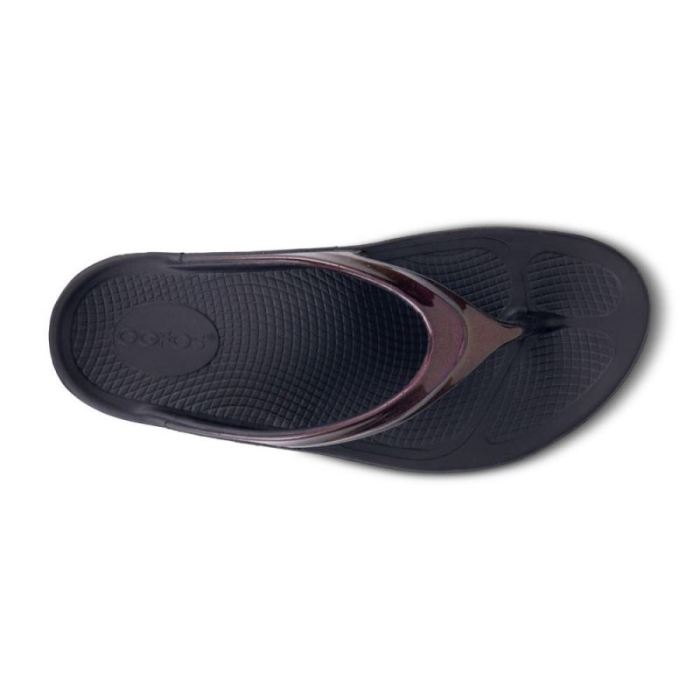 Oofos Canada Women's OOlala Luxe Sandal - Cabernet