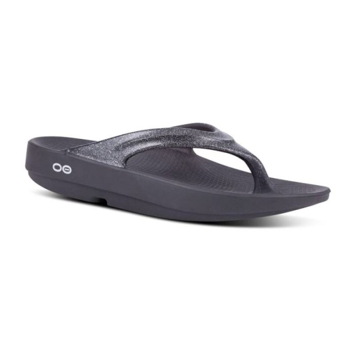 Oofos Canada Women's OOlala Luxe Sandal - Platinum Sparkle