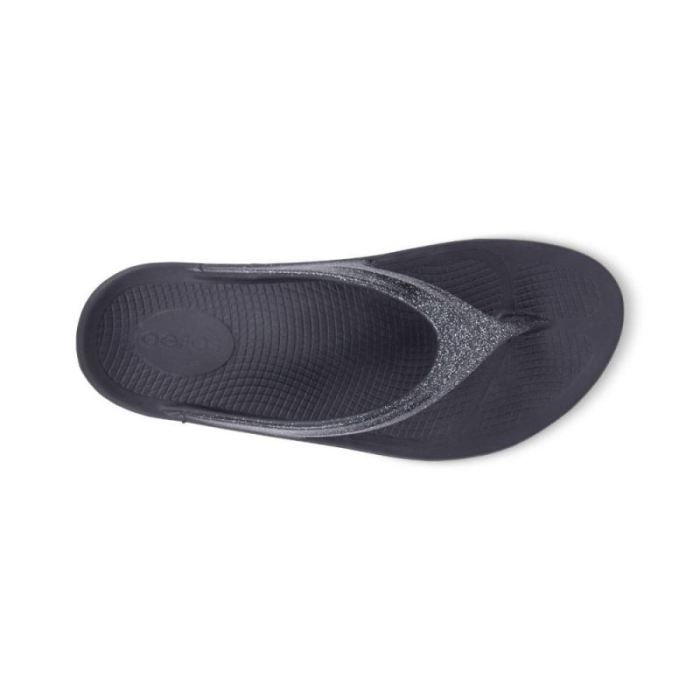 Oofos Canada Women's OOlala Luxe Sandal - Platinum Sparkle
