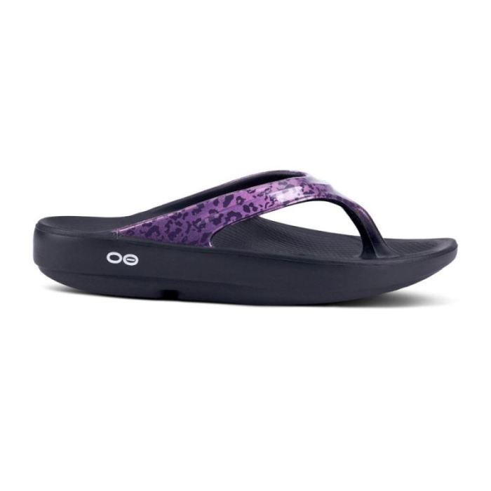 Oofos Canada Women's OOlala Limited Sandal - Violet Leopard