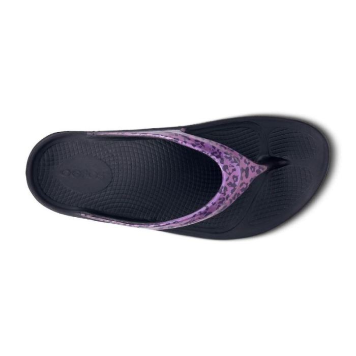 Oofos Canada Women's OOlala Limited Sandal - Violet Leopard