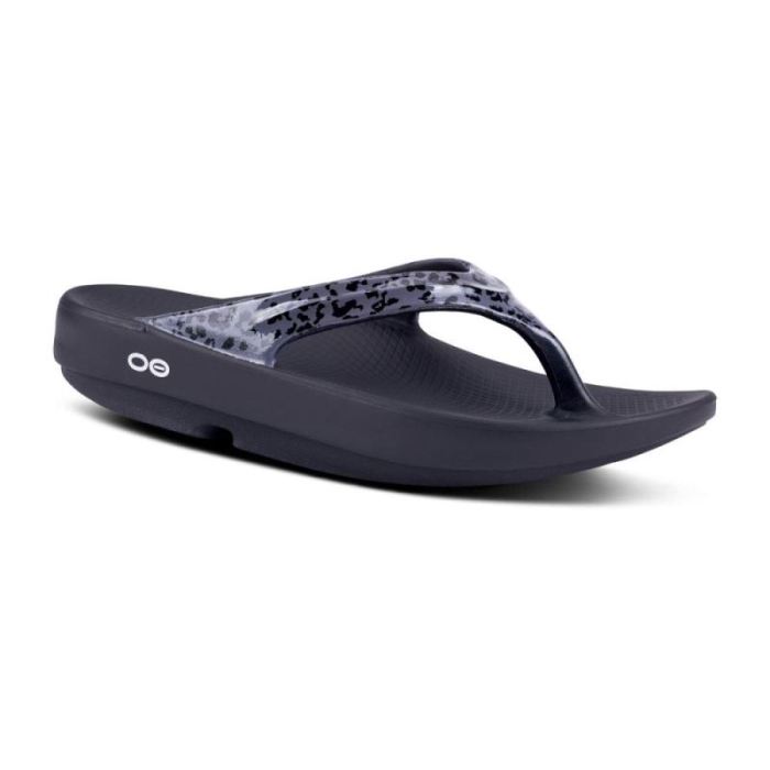 Oofos Canada Women's OOlala Limited Sandal - Gray Leopard
