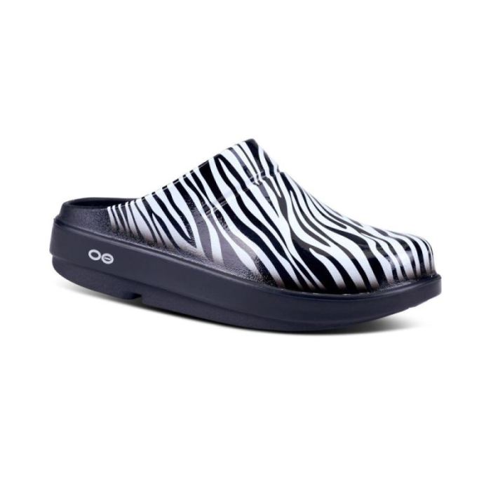 Oofos Canada Women's OOcloog Limited Edition Clog - Zebra