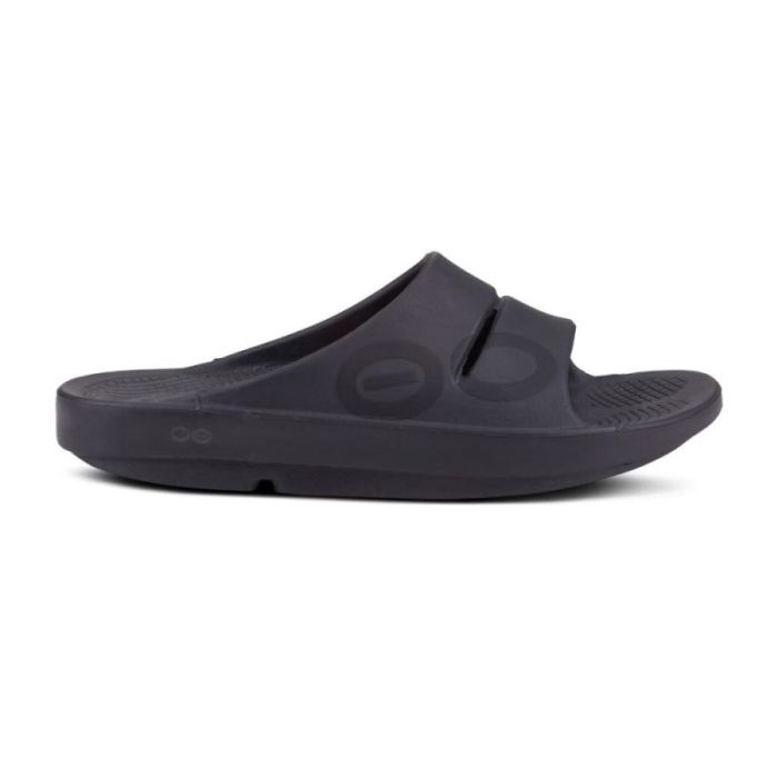 Oofos Canada Women's OOahh Sport Slide Sandal - Black Matte