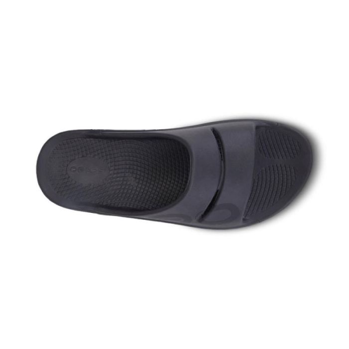 Oofos Canada Men's OOahh Sport Slide Sandal - Black Matte