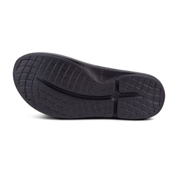 Oofos Canada Men's OOahh Sport Slide Sandal - Black Matte