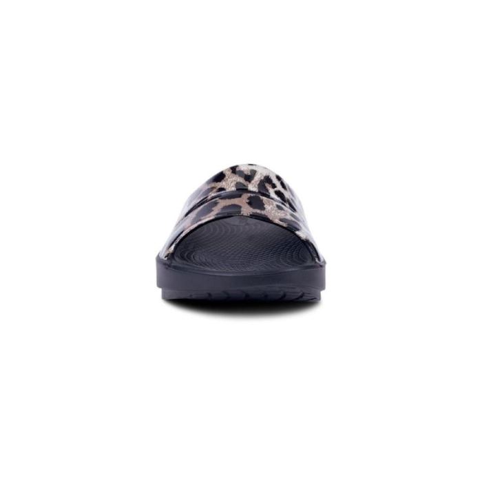 Oofos Canada Women's OOahh Luxe Slide Sandal - Cheetah