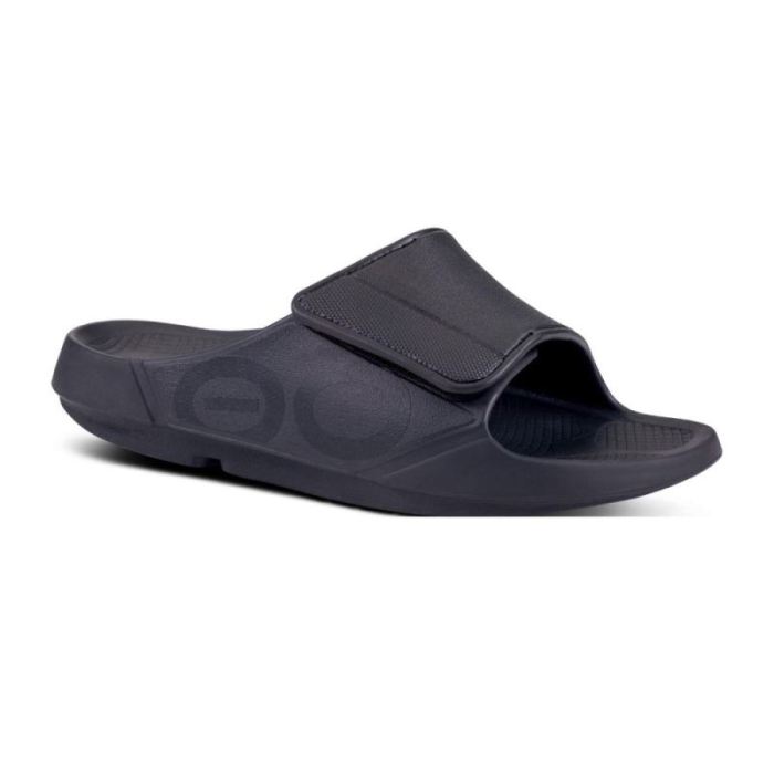 Oofos Canada Women's OOahh Sport Flex Sandal- Matte Black