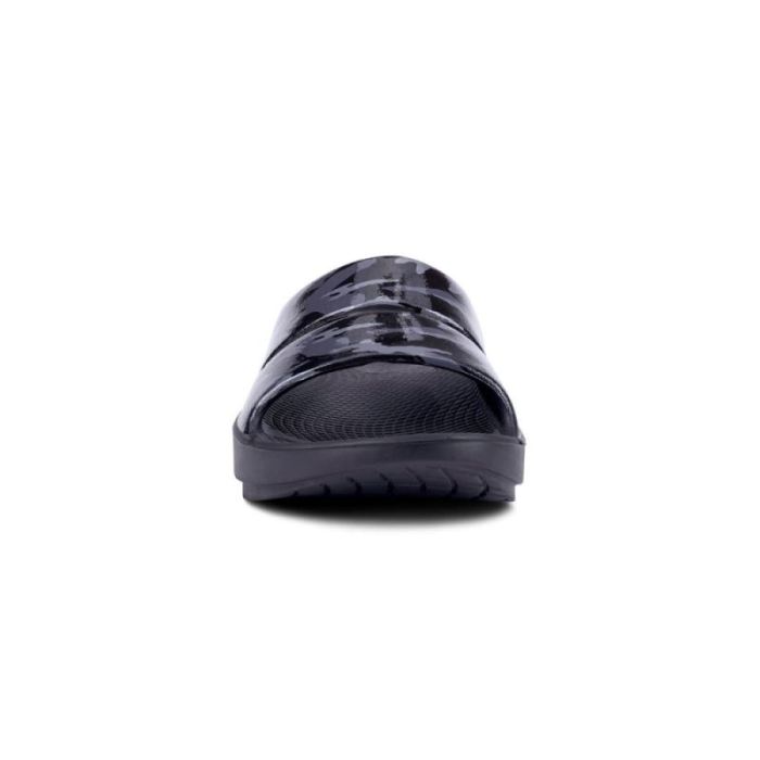 Oofos Canada Women's OOahh Luxe Slide Sandal - Black Camo