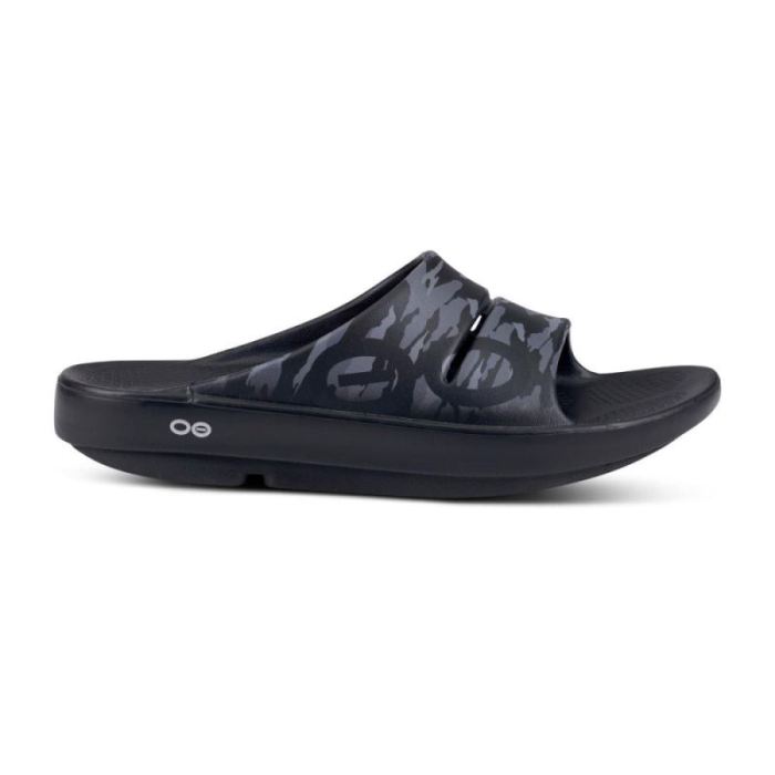 Oofos Canada Women's OOahh Sport Slide Sandal - Black Camo