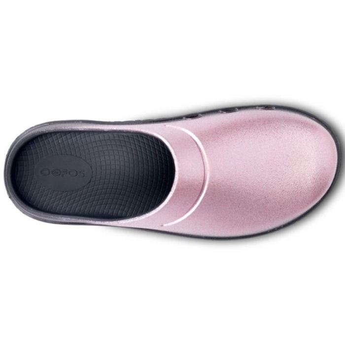 Oofos Canada Women's OOcloog Luxe Clog - Rose Sparkle