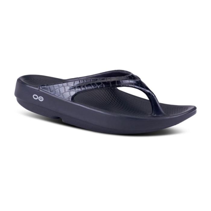 Oofos Canada Women's OOlala Limited Sandal - Black Gator