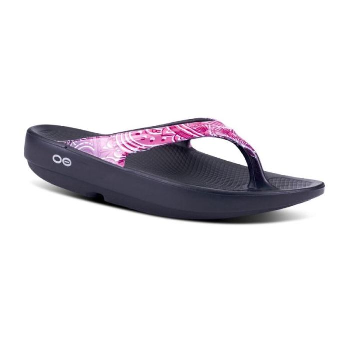 Oofos Canada Women's OOlala Limited Sandal - Pink Paisley