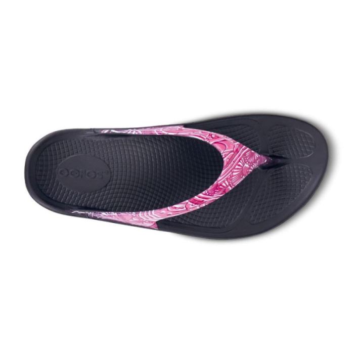 Oofos Canada Women's OOlala Limited Sandal - Pink Paisley