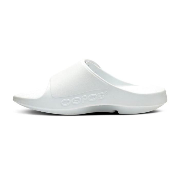 Oofos Canada Men's OOahh Sport Flex Sandal - White