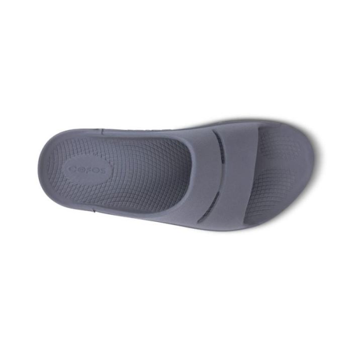 Oofos Canada Men's OOahh Slide Sandal - Slate