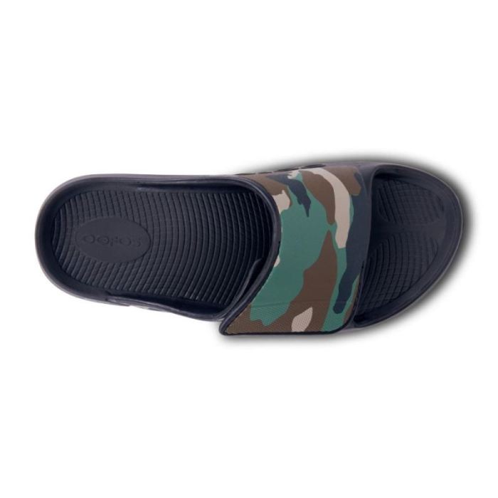 Oofos Canada Men's OOahh Sport Flex Sandal- Woodland Camo