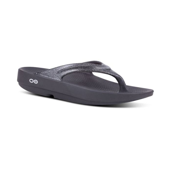 Oofos Canada Women'S Oolala Luxe Sandal - Platinum Sparkle