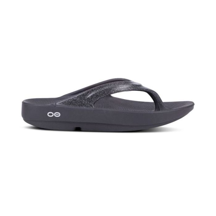 Oofos Canada Women'S Oolala Luxe Sandal - Platinum Sparkle