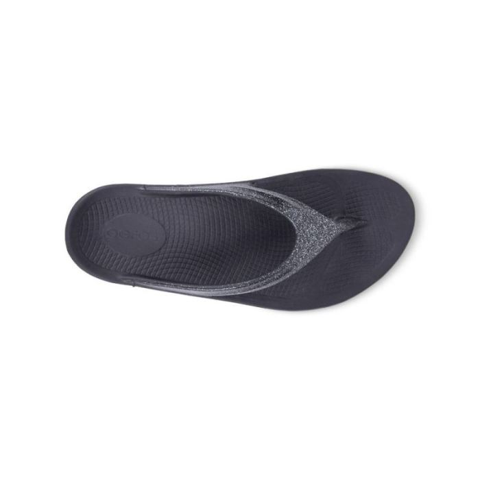 Oofos Canada Women'S Oolala Luxe Sandal - Platinum Sparkle