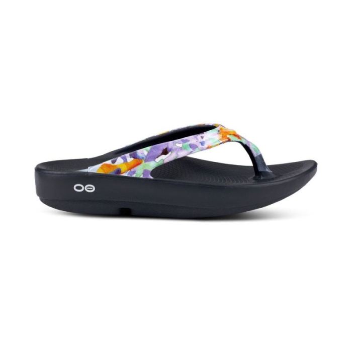 Oofos Canada Women'S Oolala Limited Sandal - Purple Watercolor