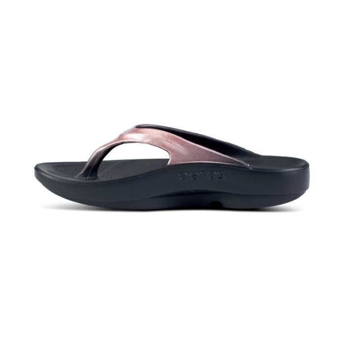 Oofos Canada Women'S Oolala Luxe Sandal - Rose Sparkle