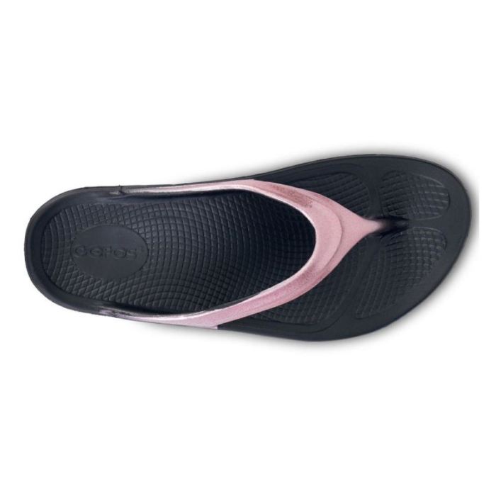 Oofos Canada Women'S Oolala Luxe Sandal - Rose Sparkle