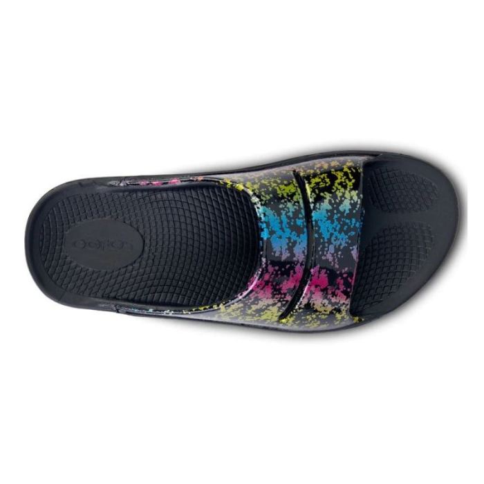 OOFOS CANADA WOMEN'S OOAHH LIMITED SLIDE SANDAL - 80S ARCADE