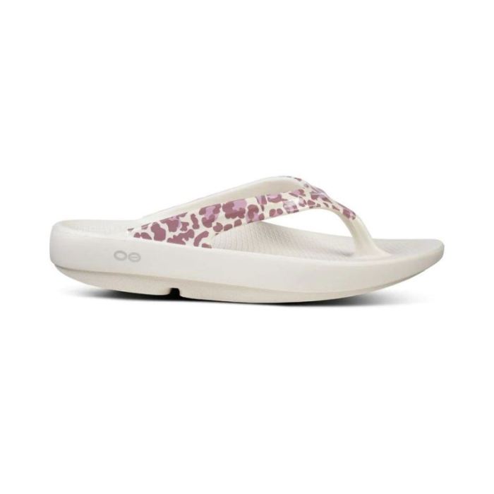 OOFOS CANADA WOMEN'S OOLALA LIMITED SANDAL - ROSE LEOPARD