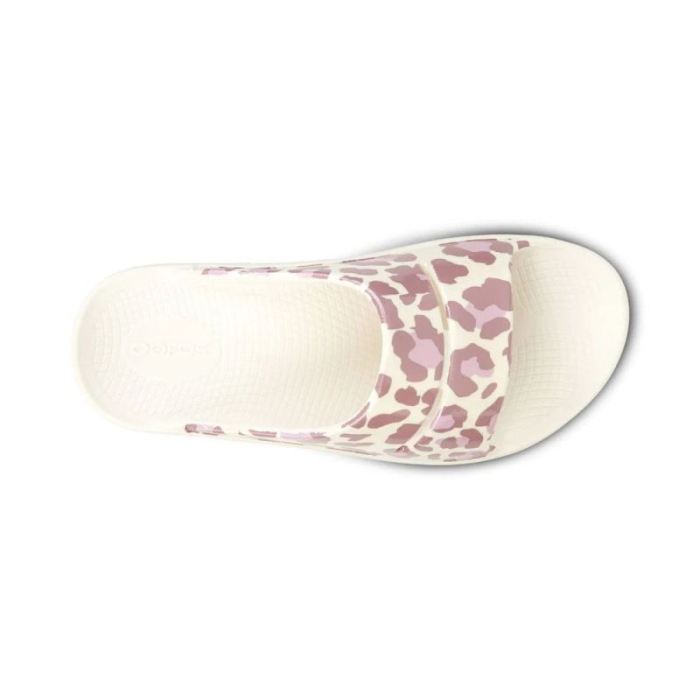 OOFOS CANADA WOMEN'S OOAHH LIMITED SLIDE SANDAL - ROSE LEOPARD