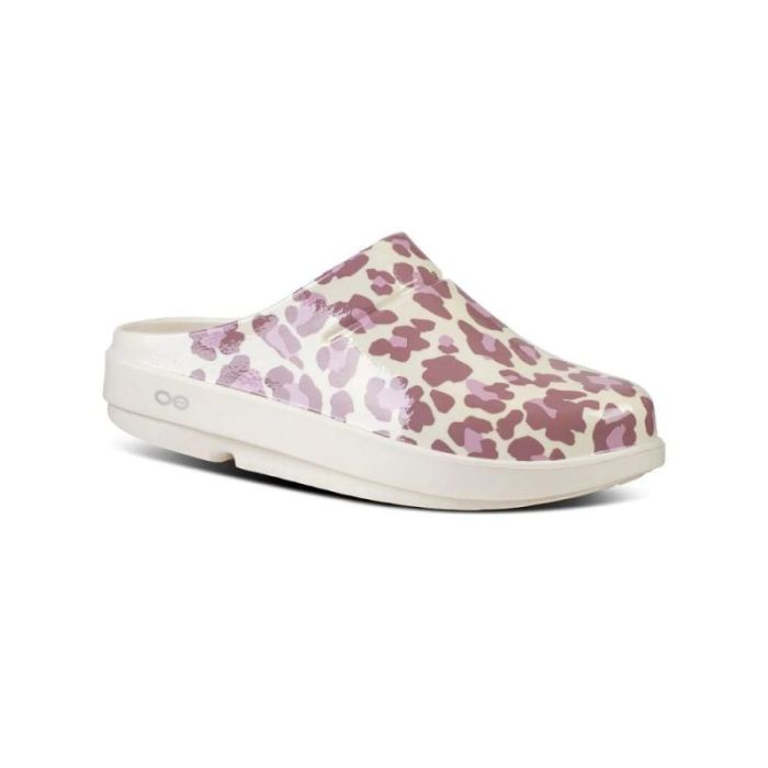 OOFOS CANADA WOMEN'S OOCLOOG LIMITED EDITION CLOG - ROSE LEOPARD