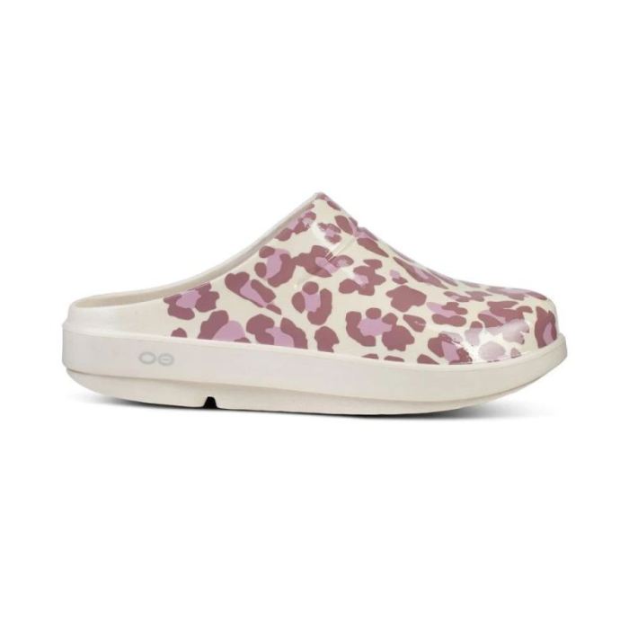 OOFOS CANADA WOMEN'S OOCLOOG LIMITED EDITION CLOG - ROSE LEOPARD