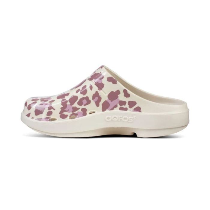 OOFOS CANADA WOMEN'S OOCLOOG LIMITED EDITION CLOG - ROSE LEOPARD