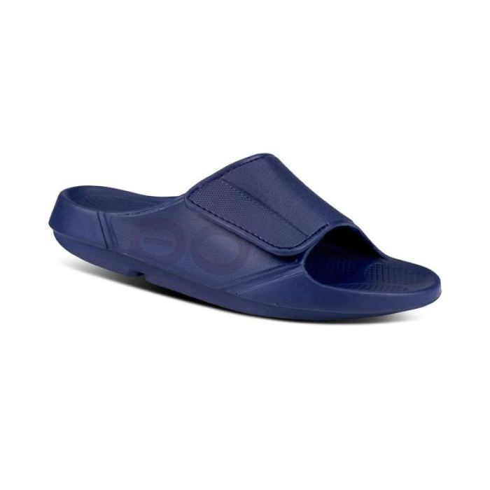 OOFOS CANADA MEN'S OOAHH SPORT FLEX SANDAL - NAVY