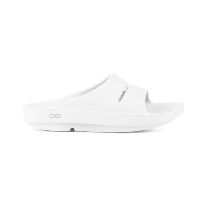 OOFOS CANADA MEN'S OOAHH SLIDE SANDAL - WHITE